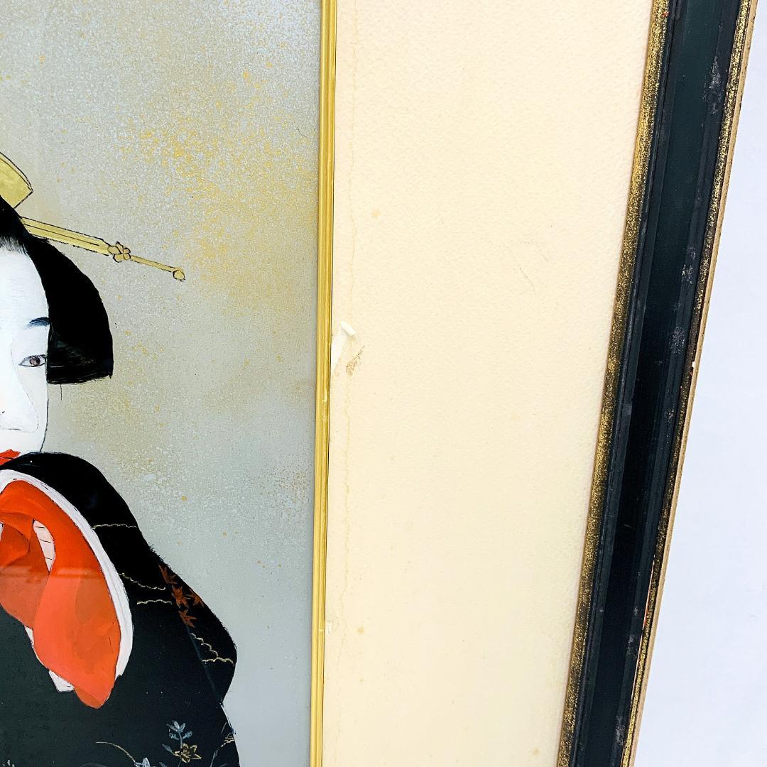 真作保証 伊東深水 日本画 美人画 画寸h39.5×w26cm R8SD22