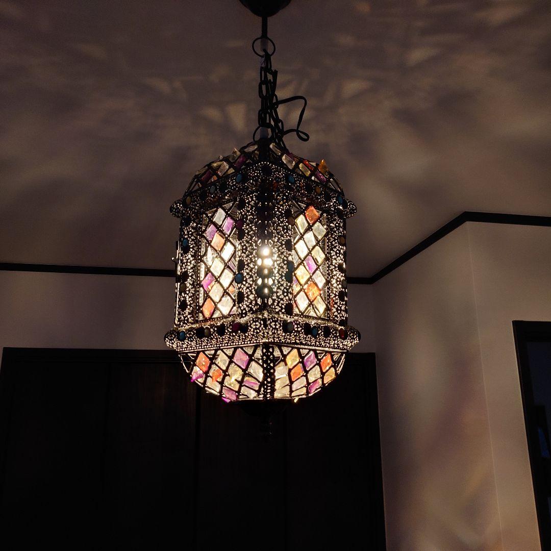 【希少品】 モロッコ風 ペンダントライト　吊り下げライト　アンティーク