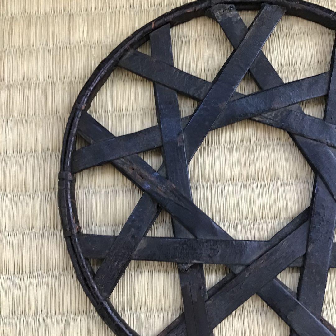 茶道具　釜敷　時代カンバ釜敷　宗慶書付　収納袋共箱　税抜25万購入　S228KS