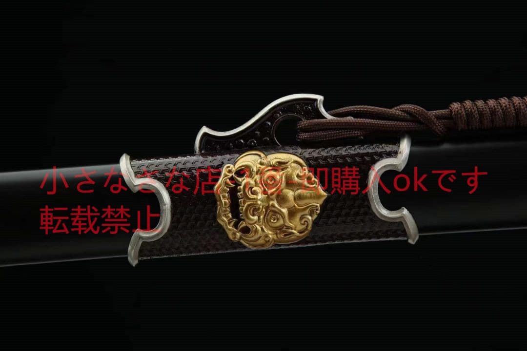 三色銅天将剣（黒檀タイプ）古兵器 武具　刀装具　日本刀　模造刀 居合刀