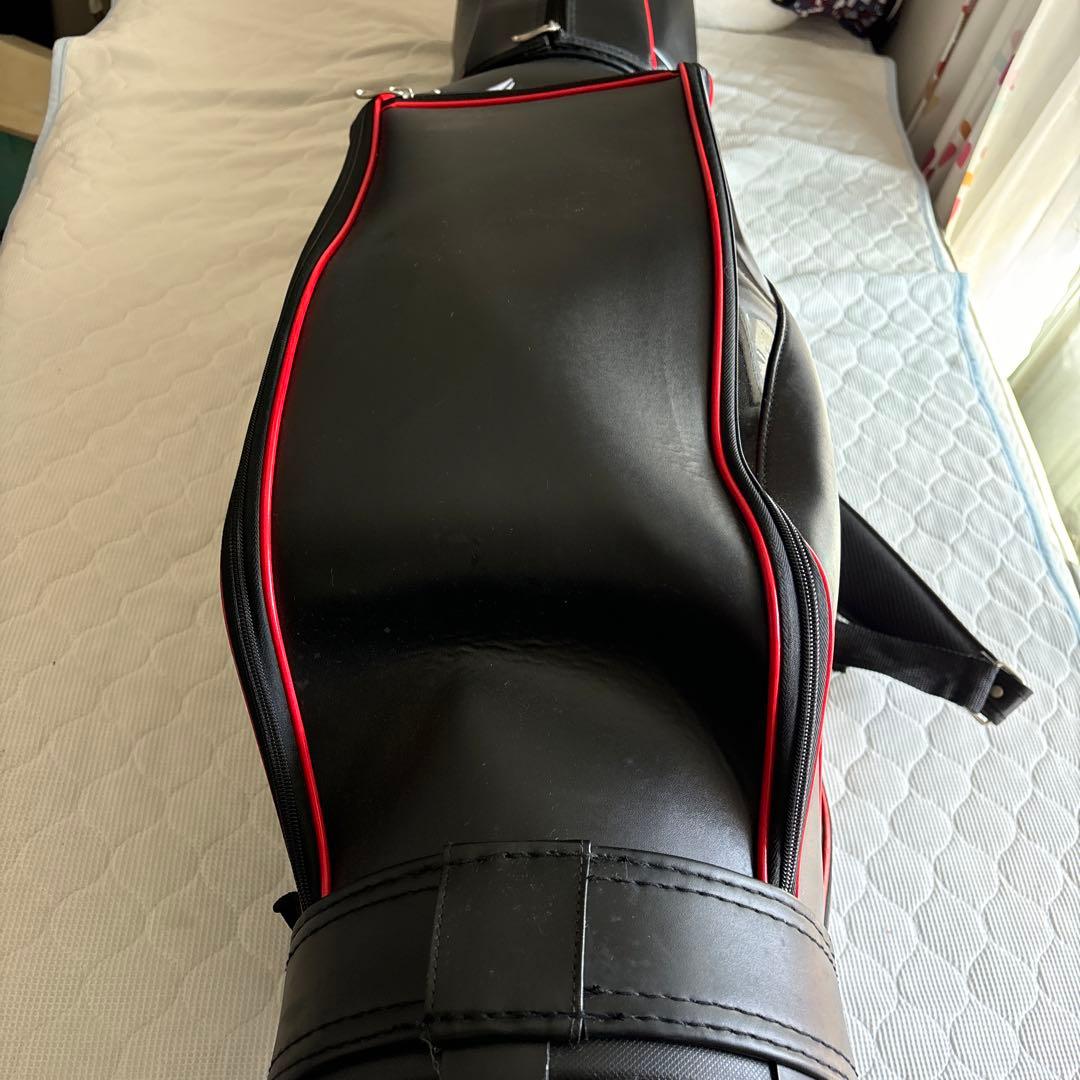 World Eagle ゴルフキャディバッグ 黒赤　ゴルフクラブつき