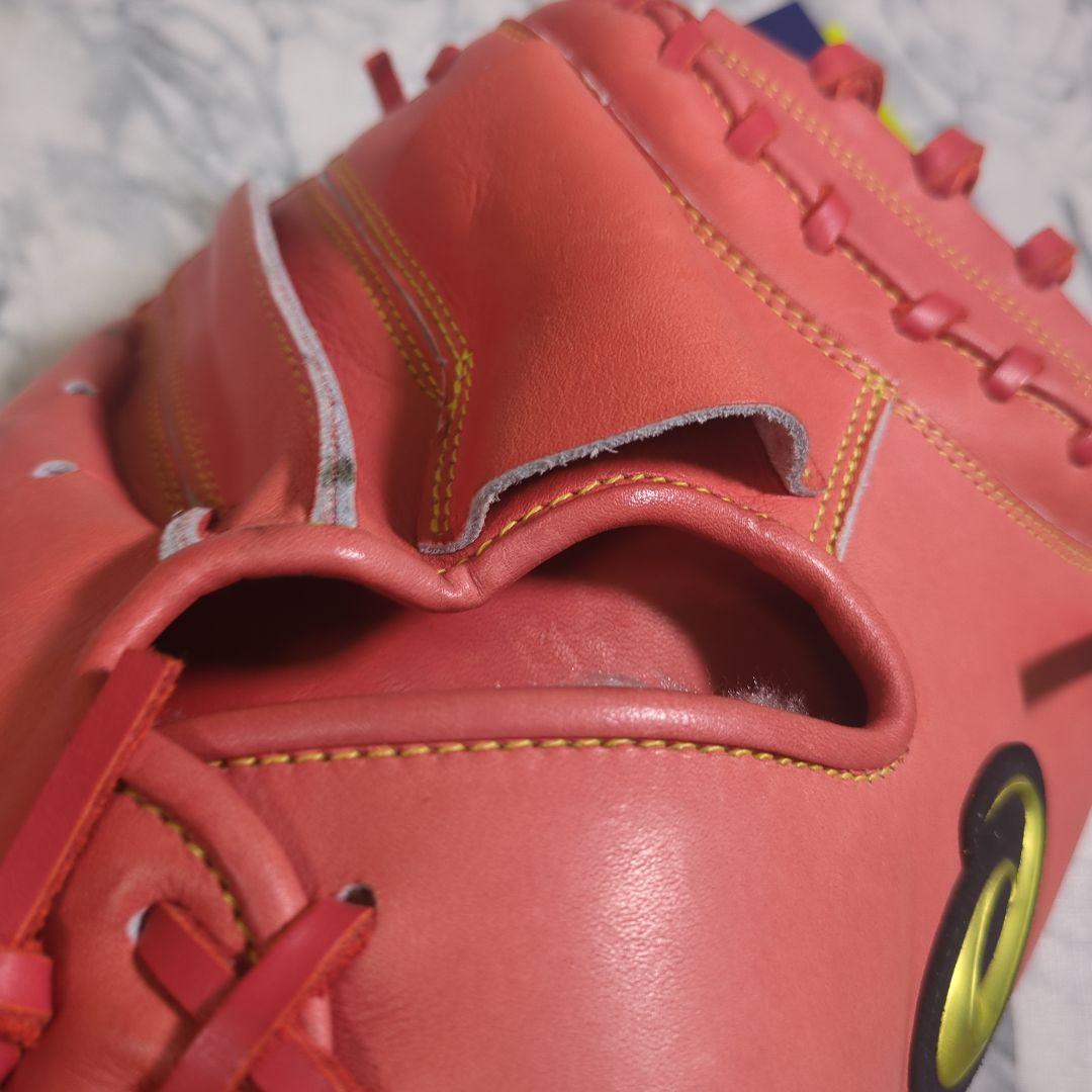 【未使用・タグ付き】アシックス　硬式野球用キャッチャーミット オレンジ