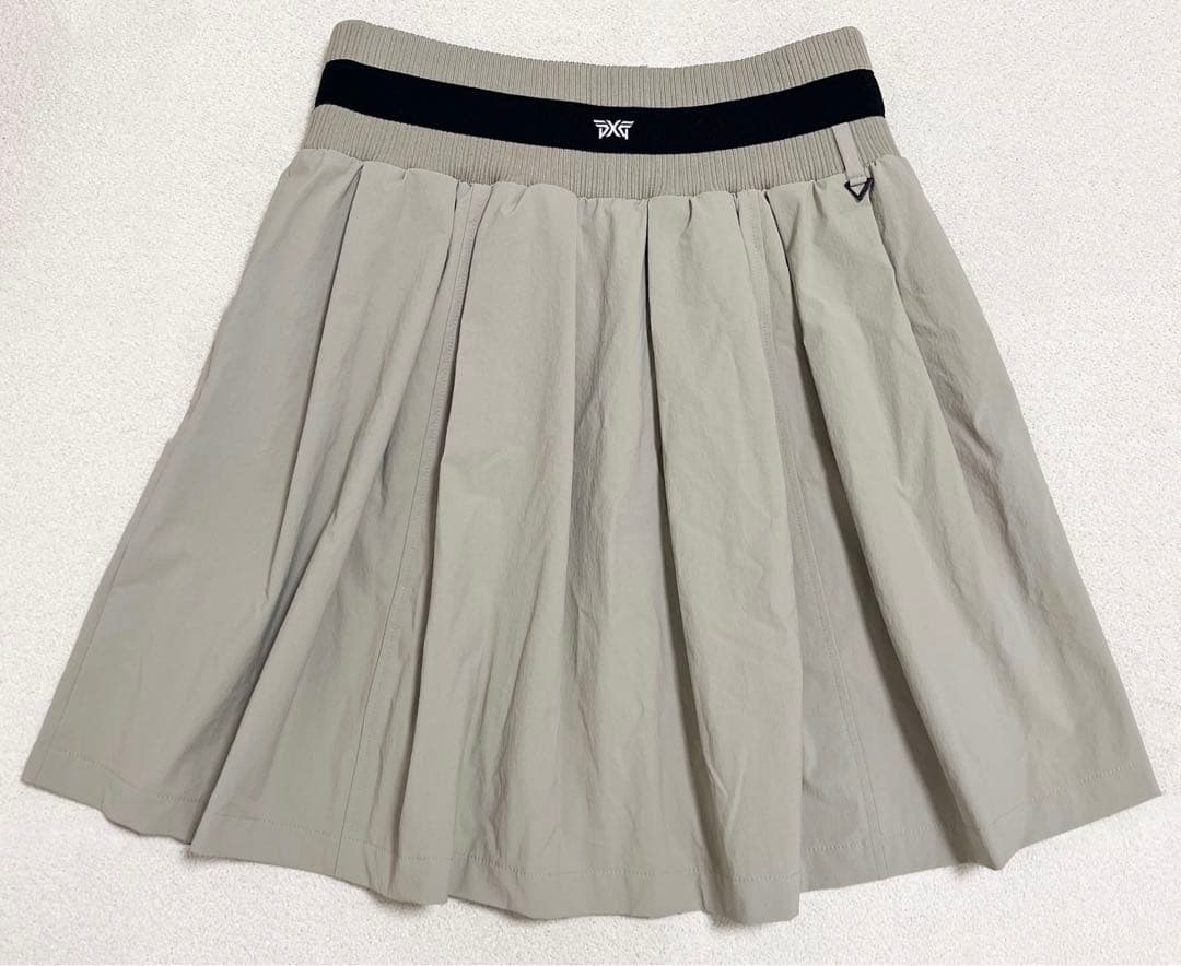 美品 PXG ゴルフウェア レディース スカート カーキ