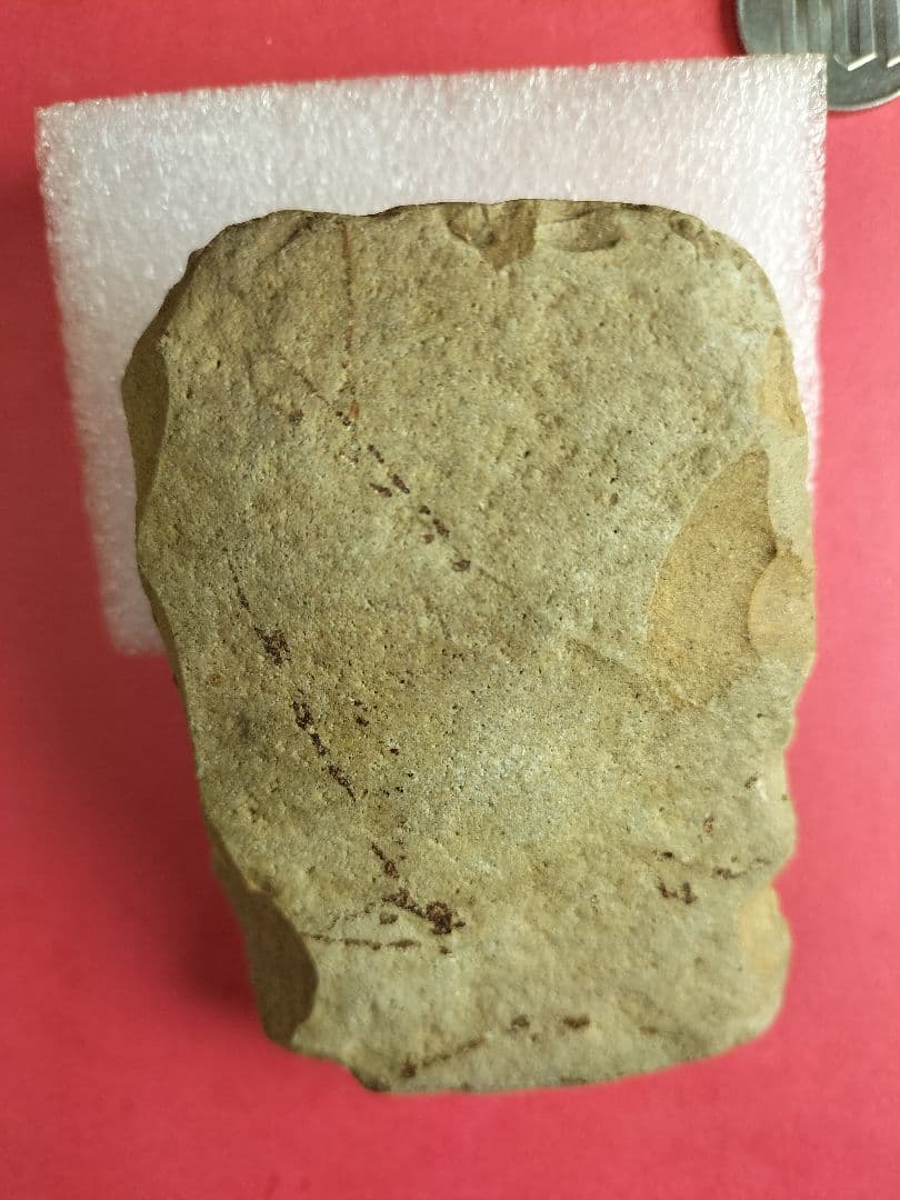 半磨製石器 (出土品) 握斧？旧石器時代 約95㍉×60㍉×20㍉180g