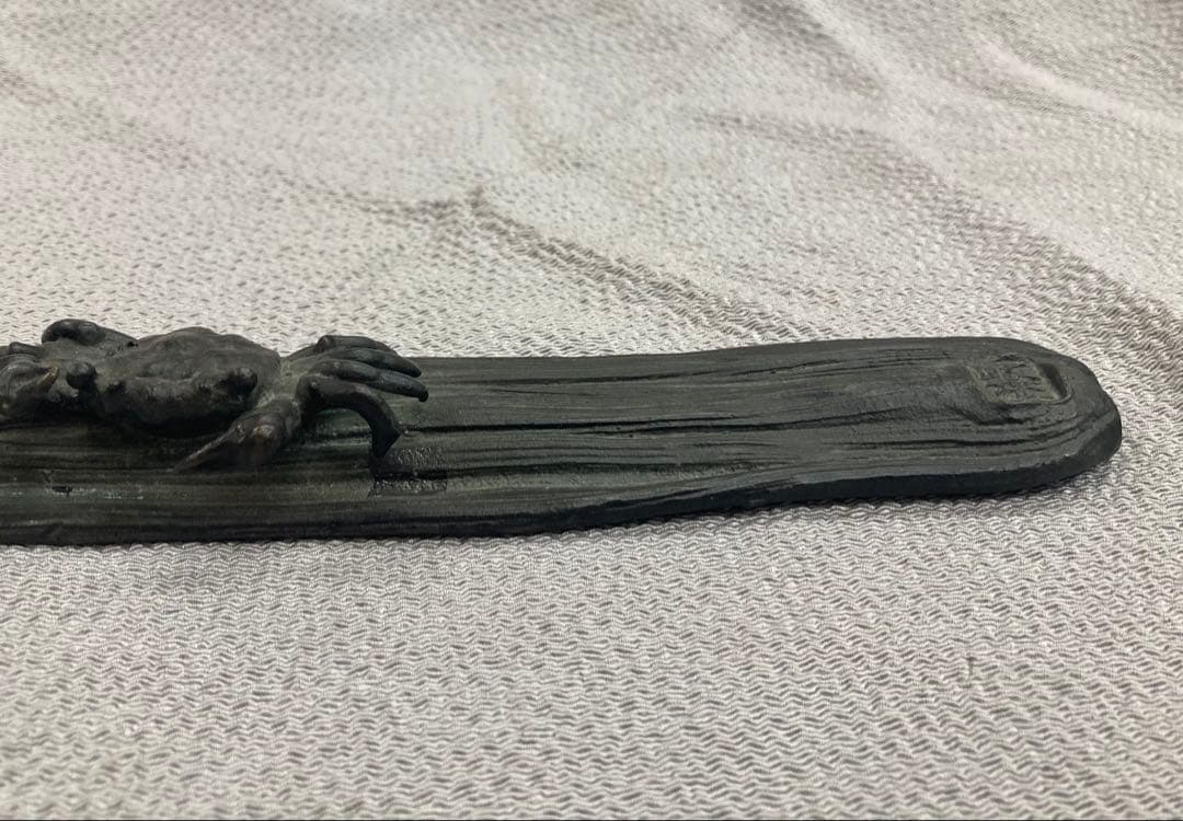 B426s 銅製蟹文鎮　作者不詳　カニ　書鎮　文房具