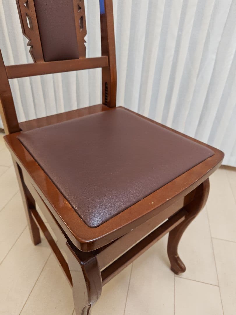 【美品】トムソン椅子　ピアノ椅子　背もたれ椅子　 アンティーク　猫足