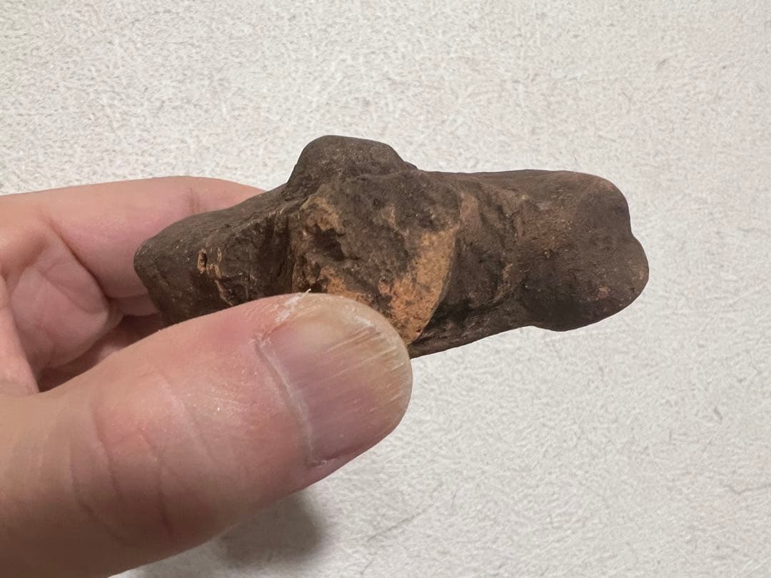 縄文時代後期 山型土偶 頭部 耳環 イアリング 福島県 出土 発掘 骨董 古美術