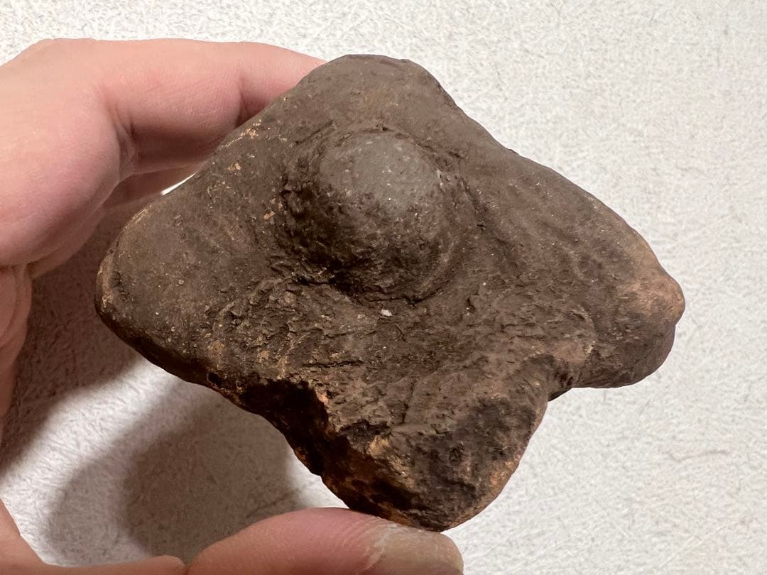 縄文時代後期 山型土偶 頭部 耳環 イアリング 福島県 出土 発掘 骨董 古美術