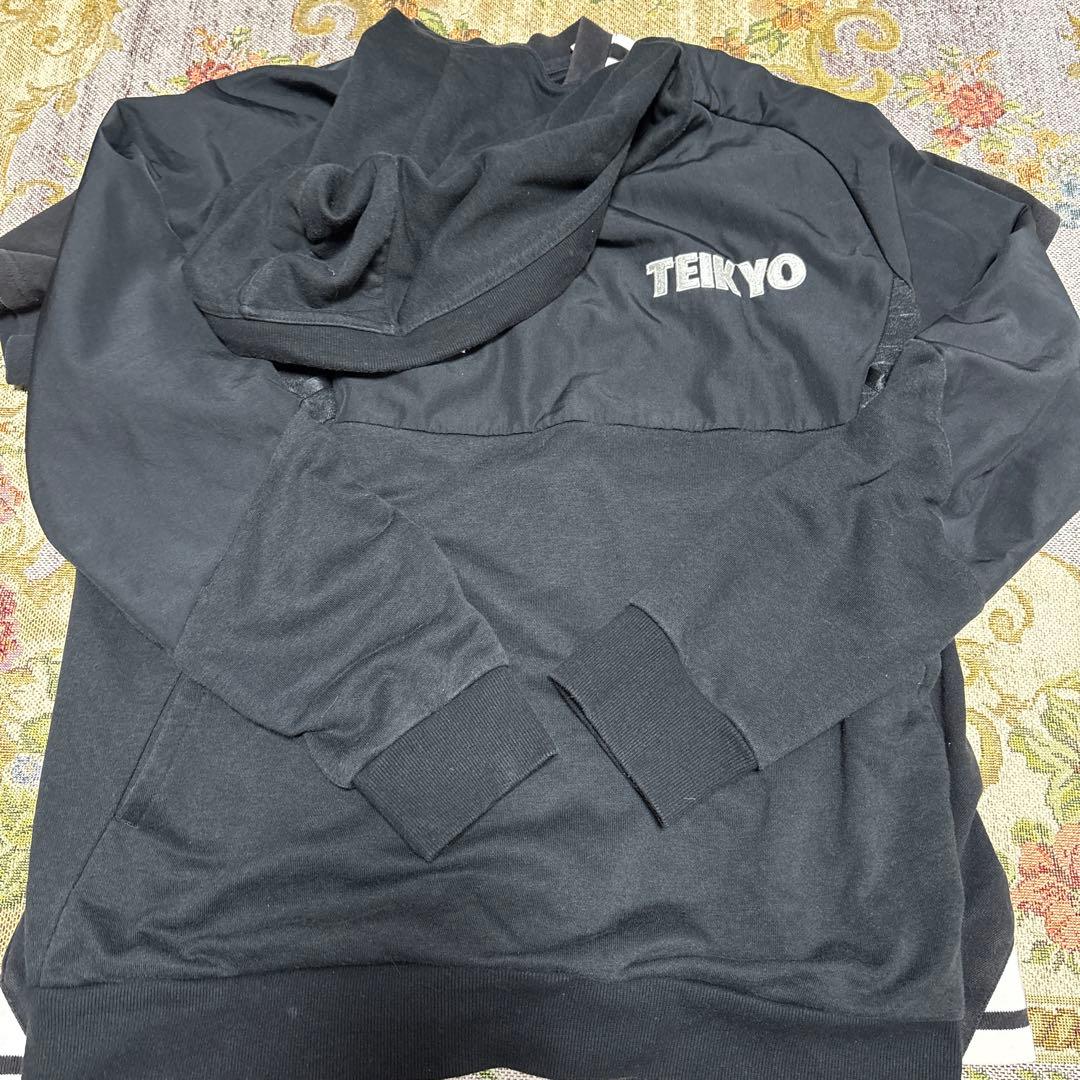 adidas帝京第三 ジャージ 黒パーカー　ポロシャツ3点セット