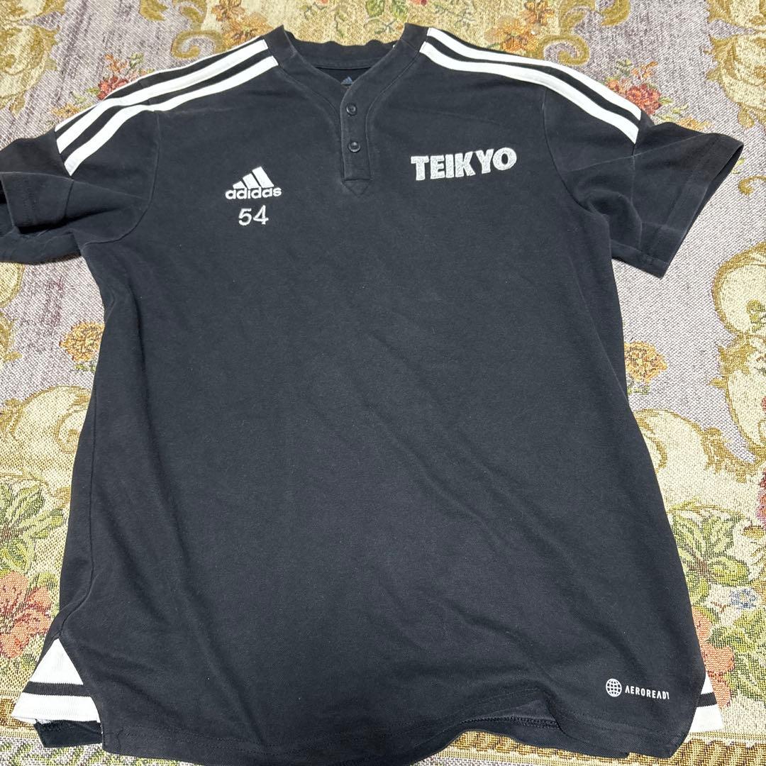 adidas帝京第三 ジャージ 黒パーカー　ポロシャツ3点セット