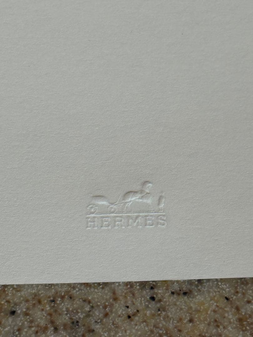 エルメス　ヴィンテージ木象嵌　ブロックメモ レフィル付き