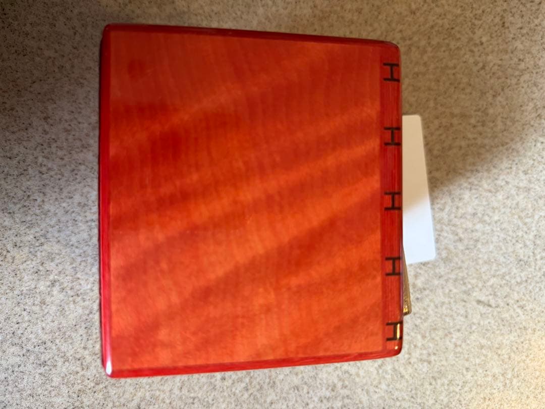 エルメス　ヴィンテージ木象嵌　ブロックメモ レフィル付き