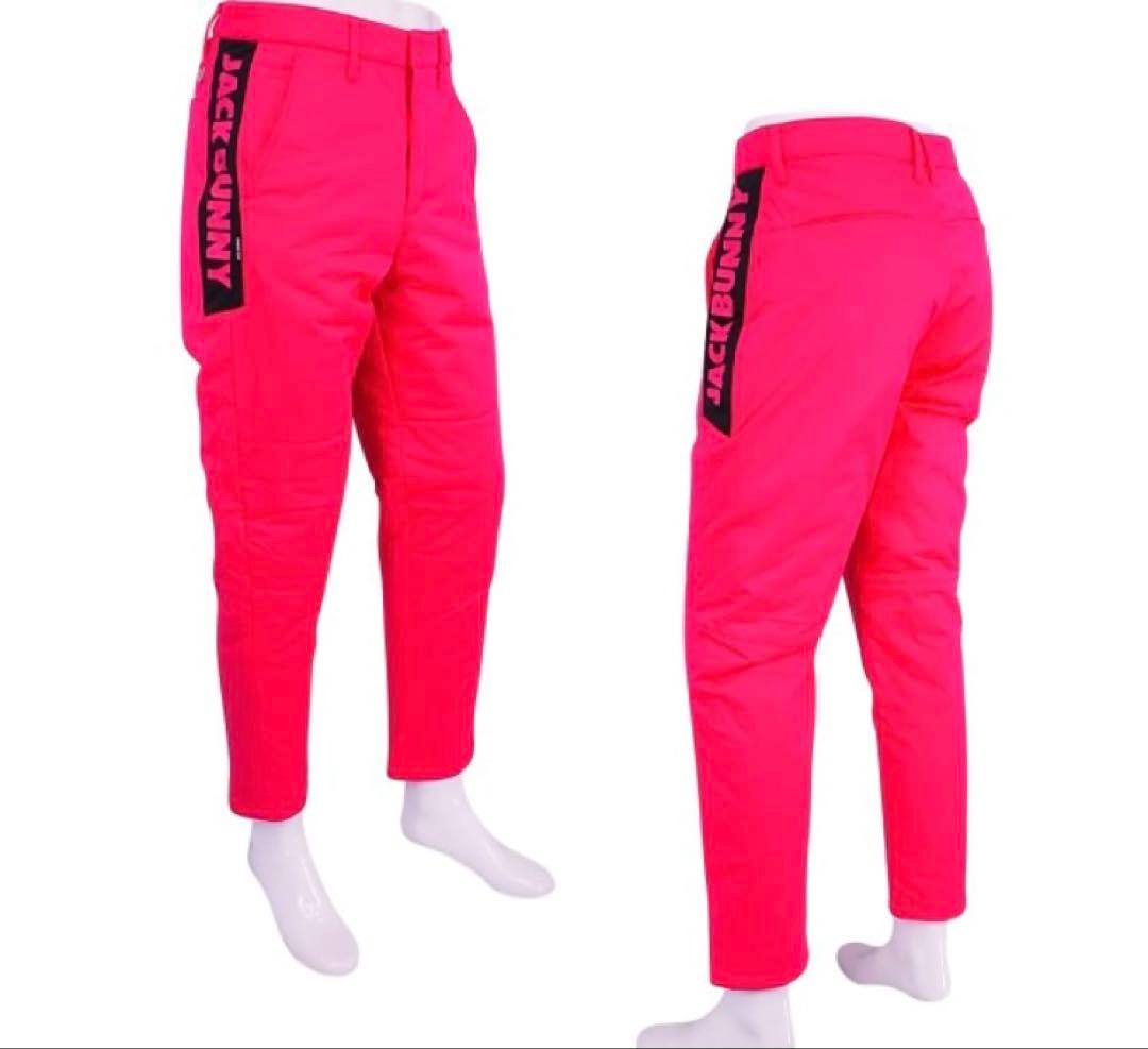 新品 パーリーゲイツ ジャックバニー PEスムース 中綿パンツ(4)M/ピンク