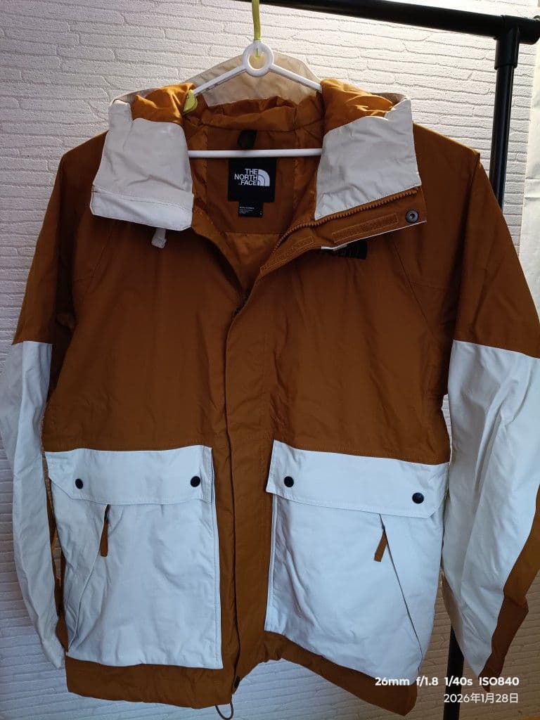 THE NORTH FACE マウンテンパーカー 茶/白 サイズUS：Ｌ大人気