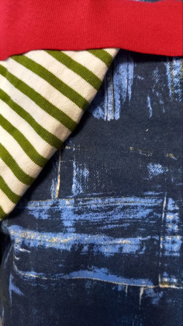 長袖ボーダーの服