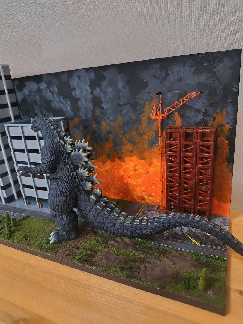 ジオラマ模型　ゴジラvsスーパーX2！