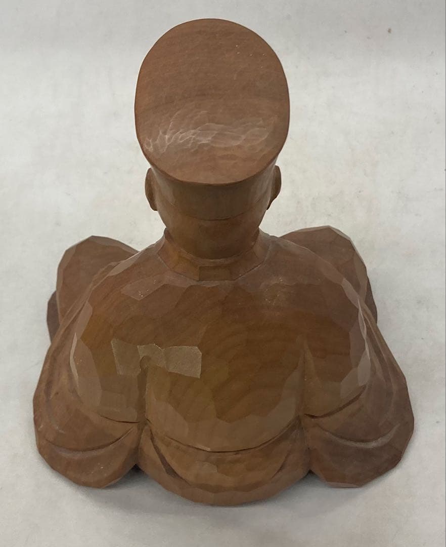 B515s 木彫 千利休座像　滝村尚之造　茶道　箱無