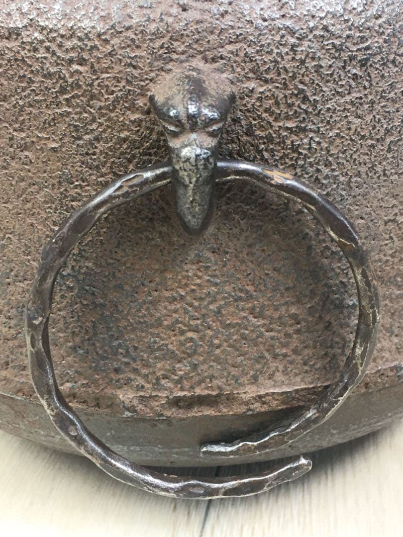 S229茶釜 尾張釜 利休堂文字入 西村道也作