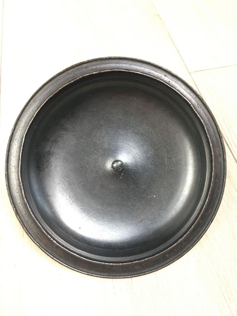 S229茶釜 尾張釜 利休堂文字入 西村道也作