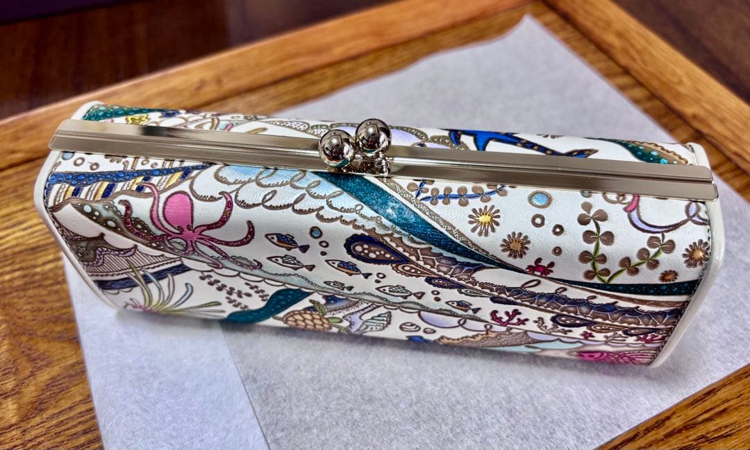 新品未使用 文庫屋大関 海はひろいな がま口ペンケース夏限定柄 定価18590円