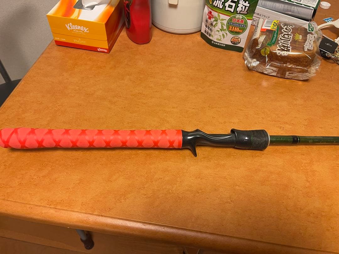 バスロッド グラファイト製 オレンジグリップ