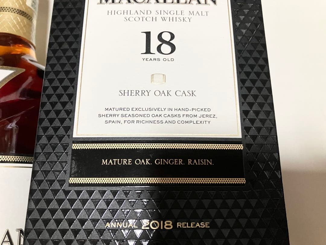 MACALLAN 18年 2018年リリース　シェリーオーク樽箱付きマッカラン