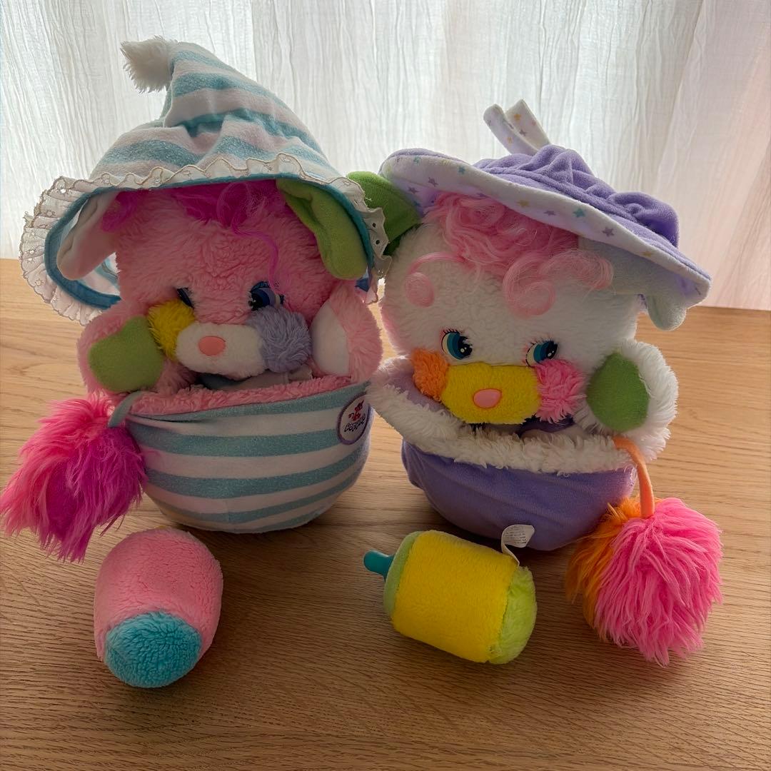 Babyポップルズ　ベビー　ビンテージトイ　ぬいぐるみ２個セット　哺乳瓶