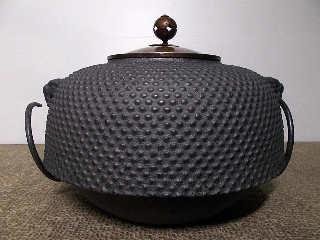 茶道具 信楽焼風炉 未使用五徳 霰茶釜 アラレ 釜環 敷板 送料込み