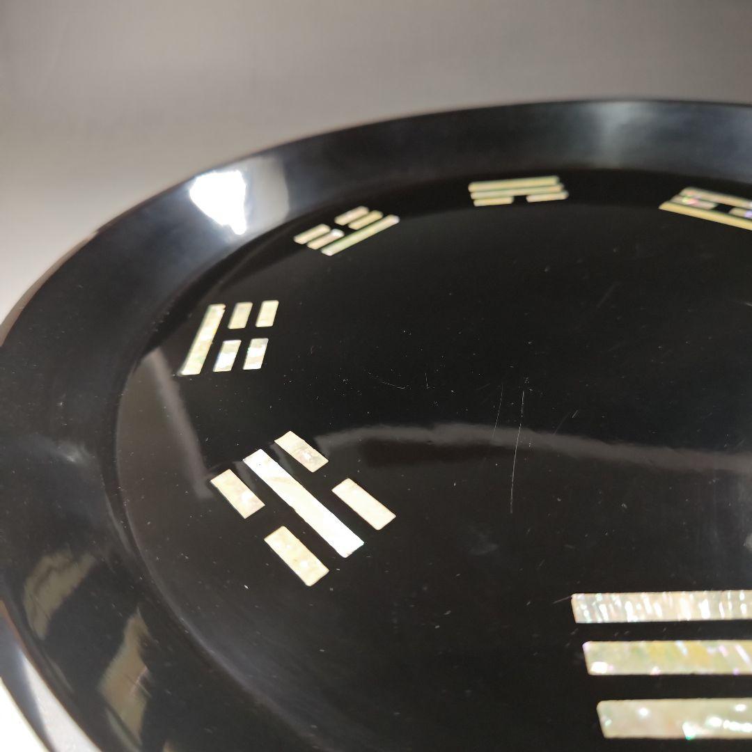 ウ244 盆『塗師　哲山』『螺鈿紋　八掛盆　共箱』茶道具　漆塗