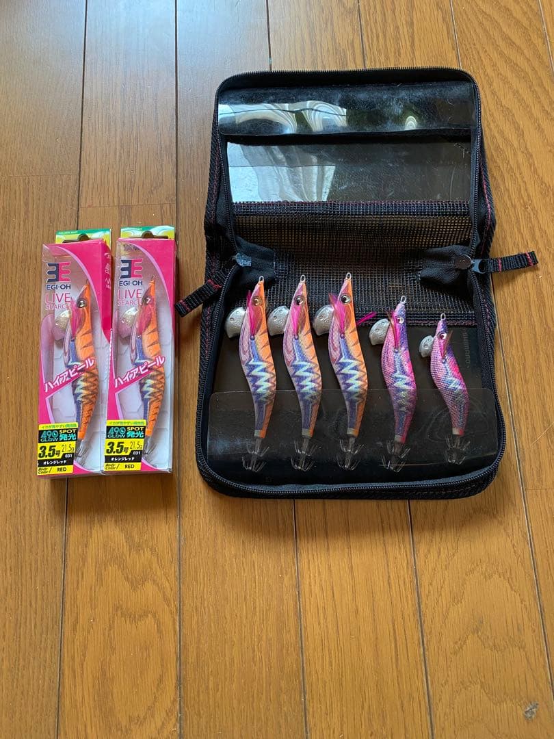 廃盤　ヤマシタ　エギ王ライブサーチ　ケース付き7本セット