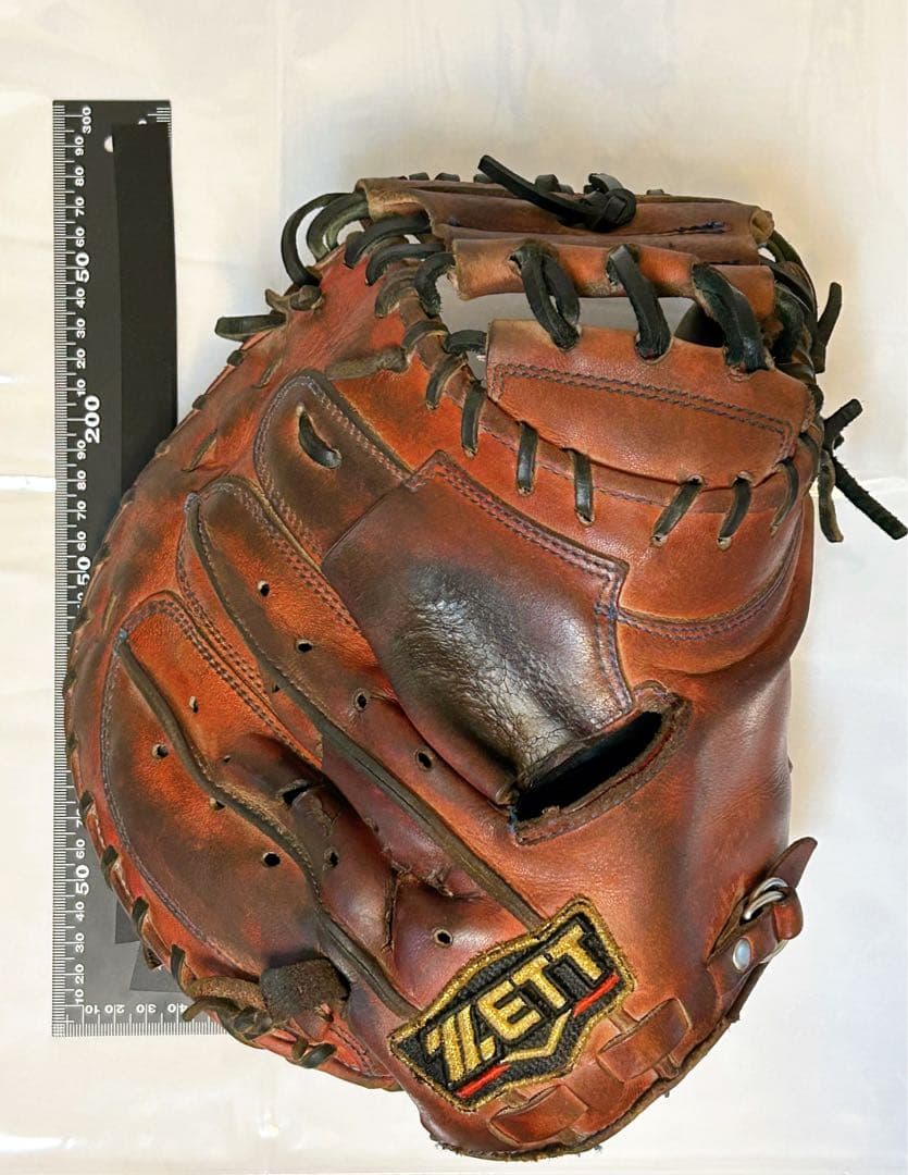 ★硬式用キャッチャーミット★ 捕球面破れなし ZETT プロステ オイルメンテ済