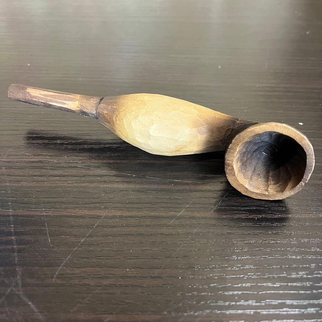 【希少】狸　木彫り 置物　一刀彫　アンティーク　ヴィンテージ　レトロ　縁起物