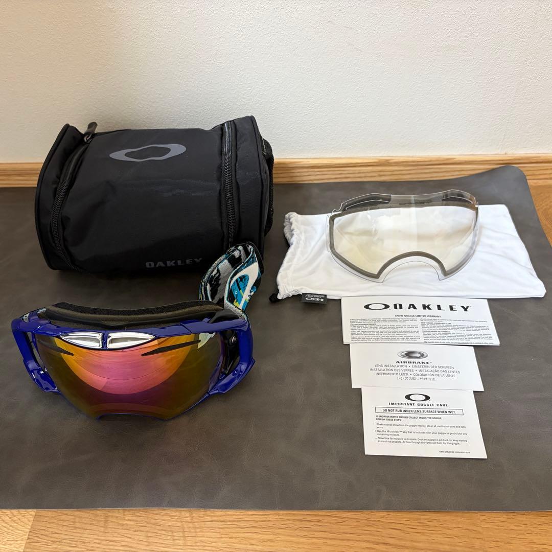 【一回使用の美品】OAKLEY スキー・スノーボードゴーグル　エアブレイク