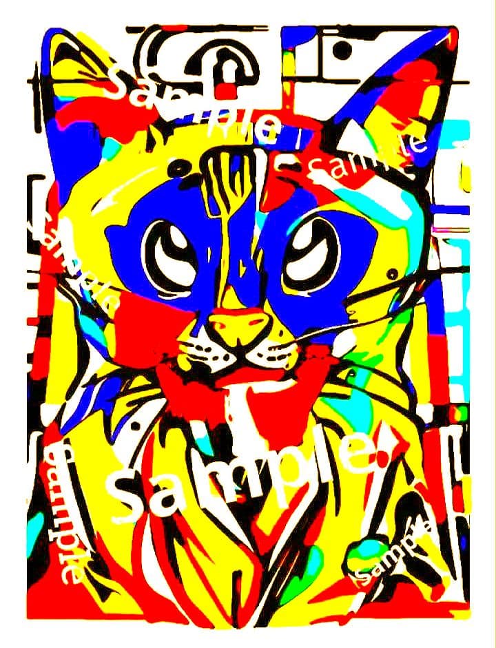 独創的ねこ絵画 『ネ コ ソ 』個性派 お部屋のインテリアに