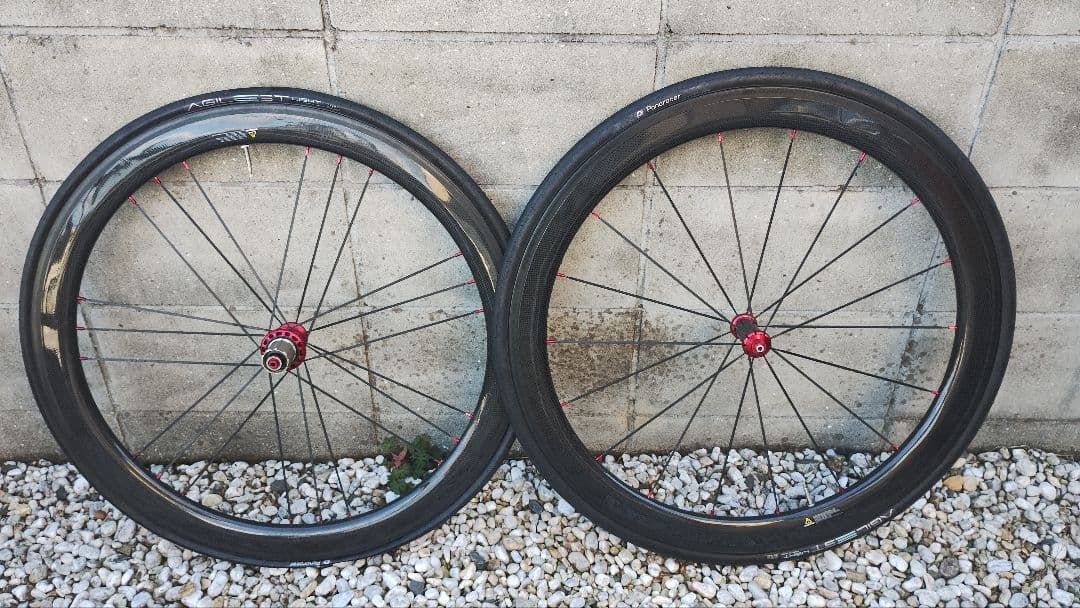 G3　リム　カーボン ホイール 赤ハブ　ロード　シマノ11速