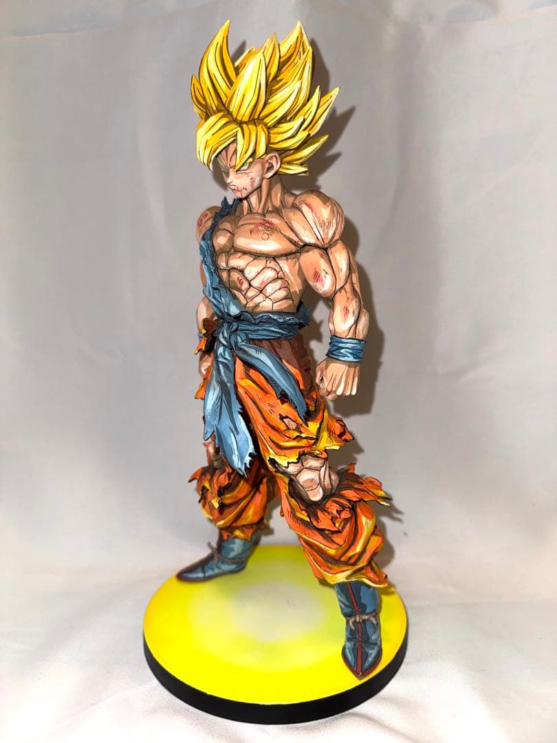 【箱、台座あり】一番くじ C賞 超サイヤ人 孫悟空 リペイント 二次元彩色