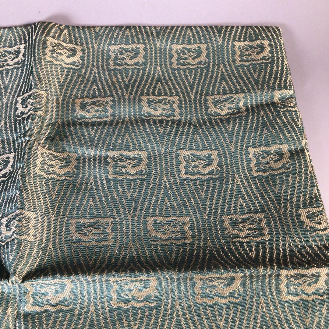 Ｍ４５３　帛紗　『袋師　土田友湖作』『即中斎　箱書』『龍文』『緞子袱紗』　共箱