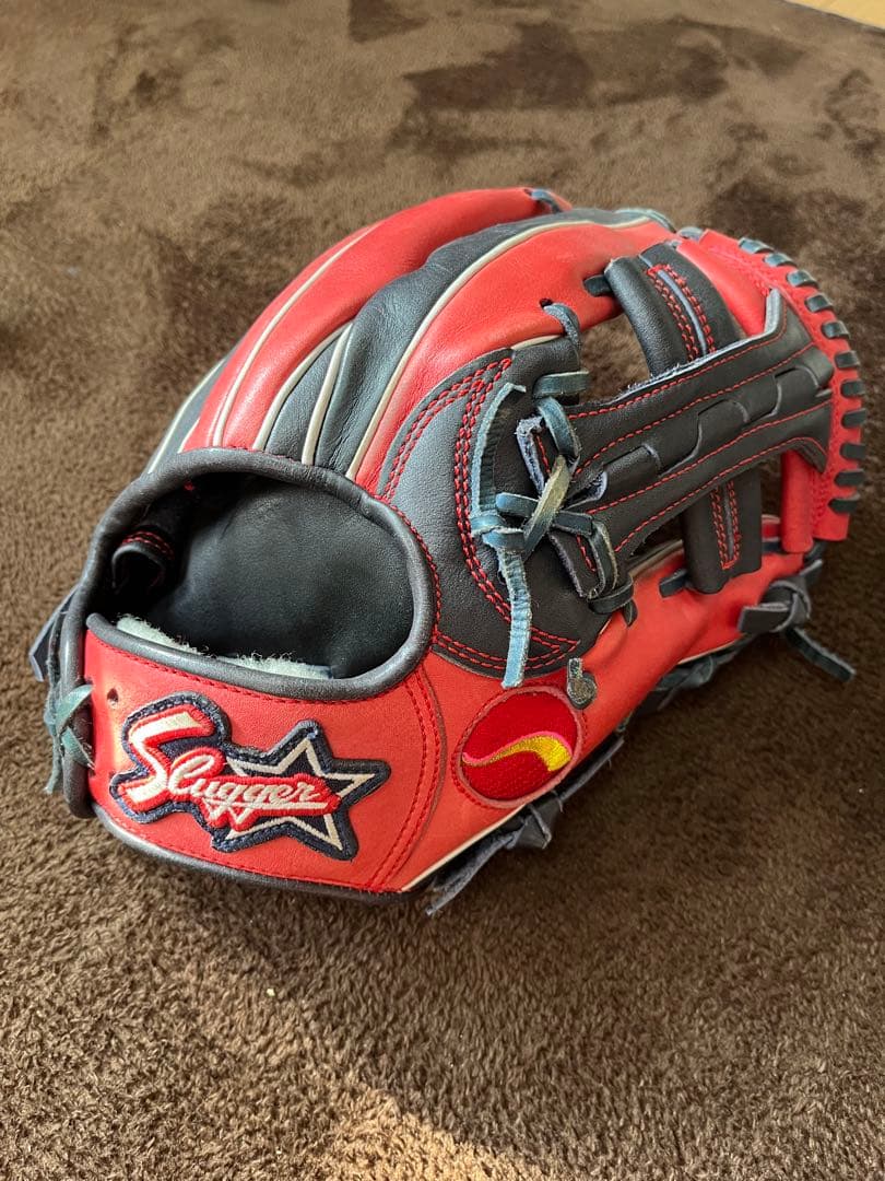 Slugger 久保田スラッガー　軟式グローブ レッド/ブラック