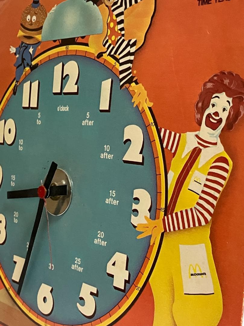 McDonald's マクドナルド スチール時計　店頭用
