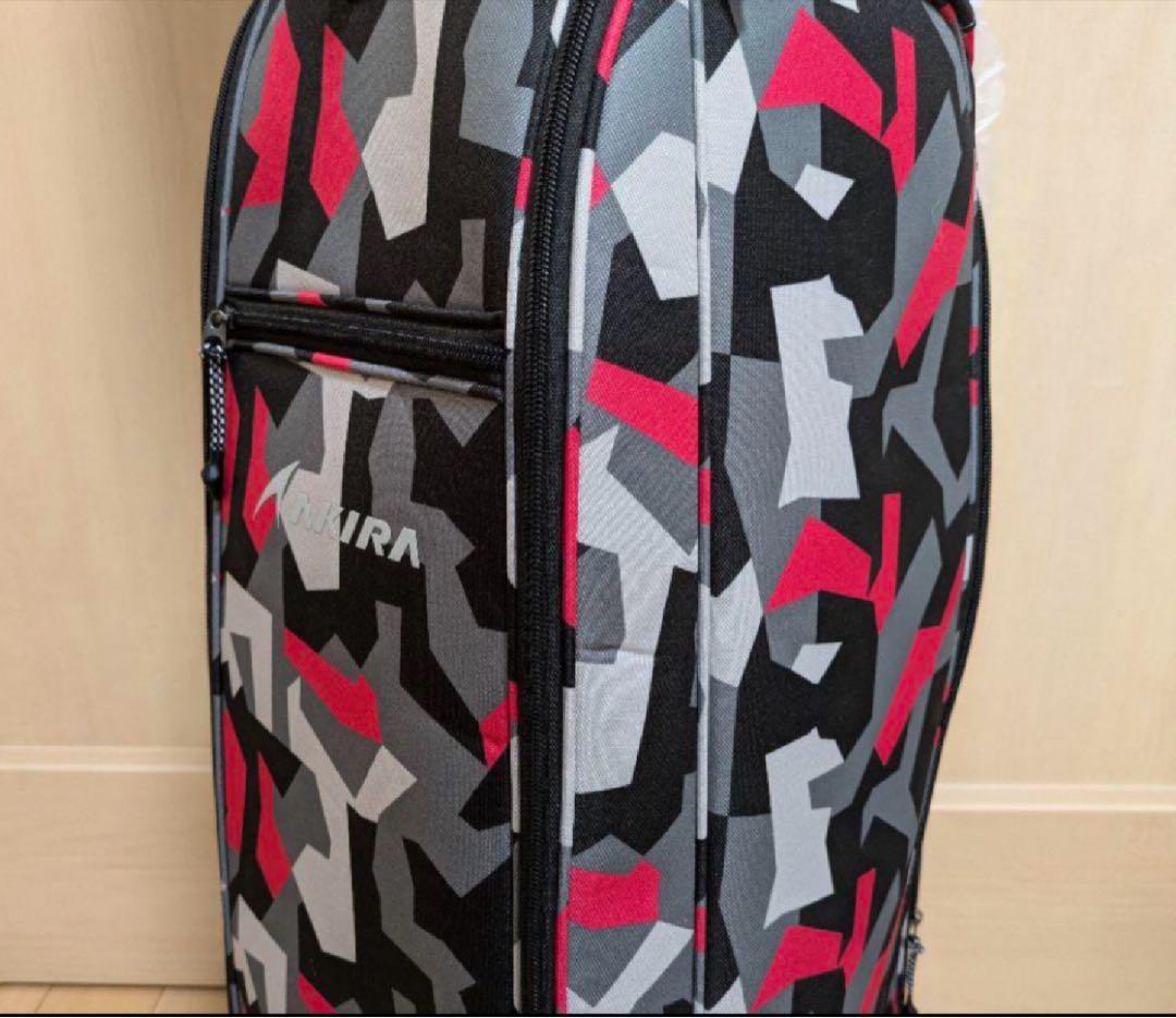 迷彩デザイン アキラキャディバッグ (末使用トートバッグ付き)