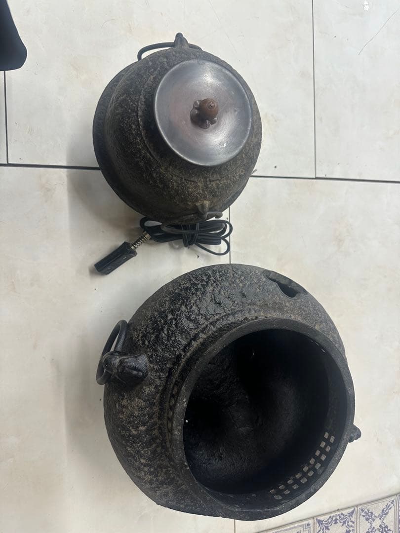 鋳鉄製電気茶釜 大