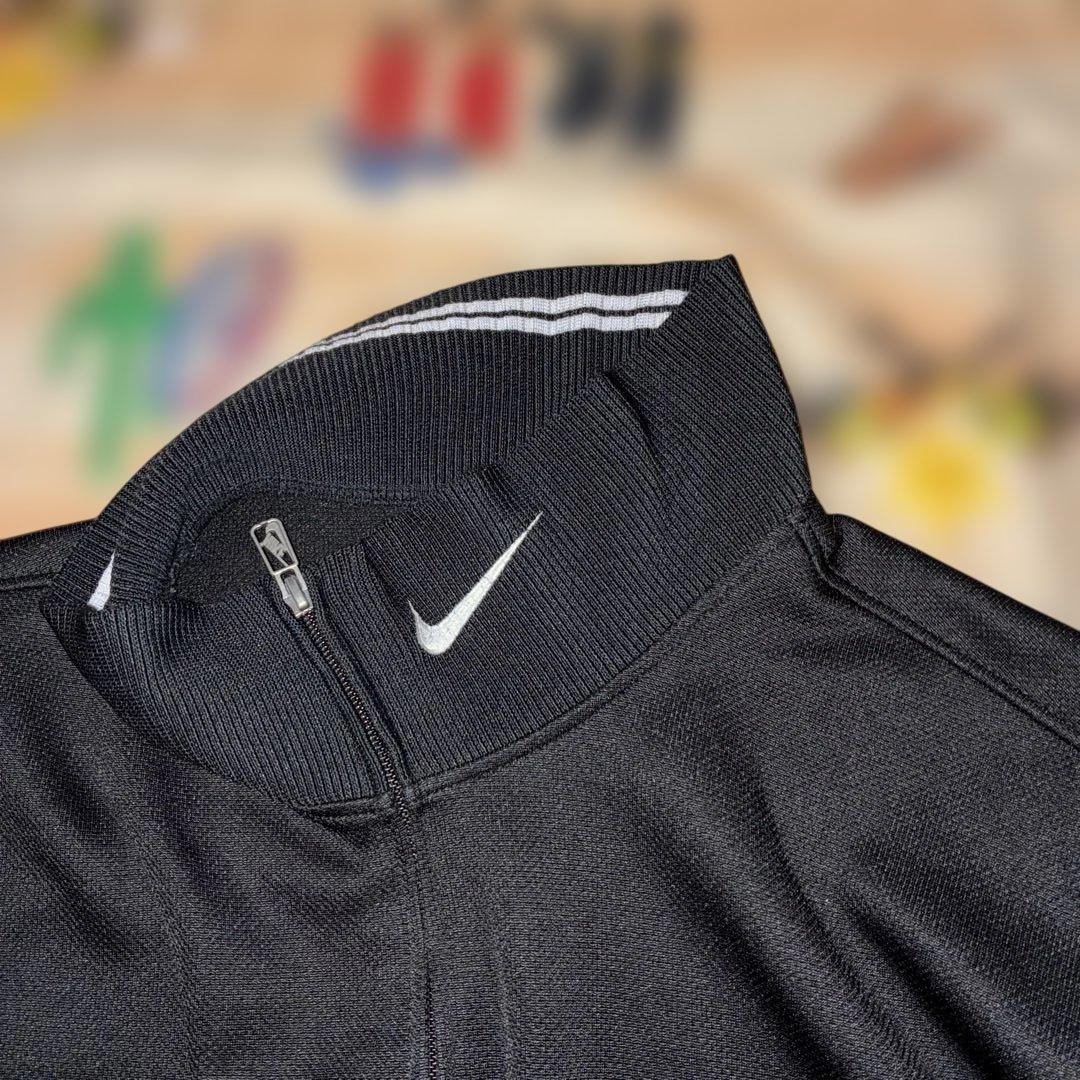 ナイキ　NIKE トラックジャケット　ジャージ　黒　ブラック　刺繍　90s