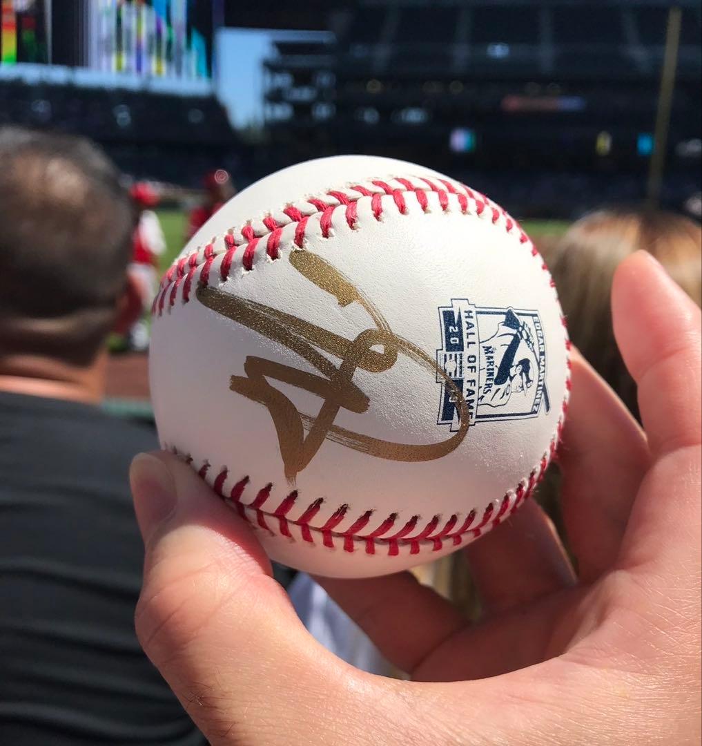 マイク・トラウト　サインMLB公式ボール　松井秀喜