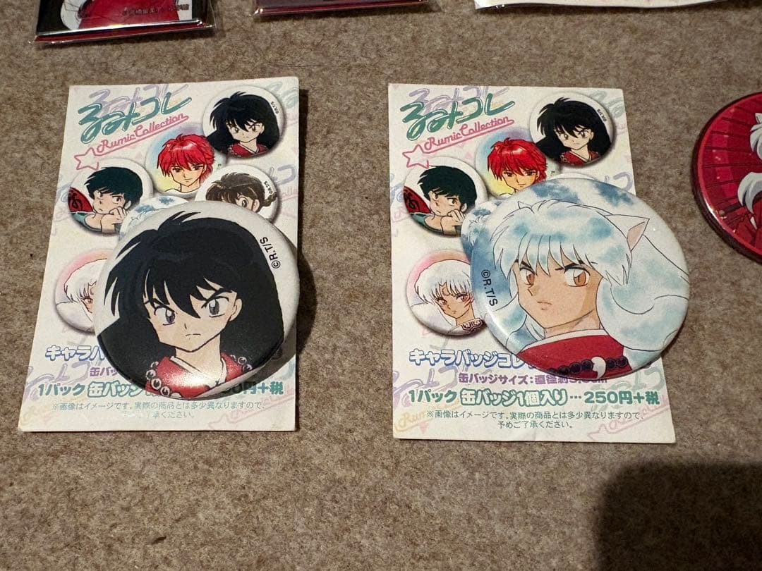 犬夜叉 黒髪　朔日　缶バッジ スクエア缶バッジ