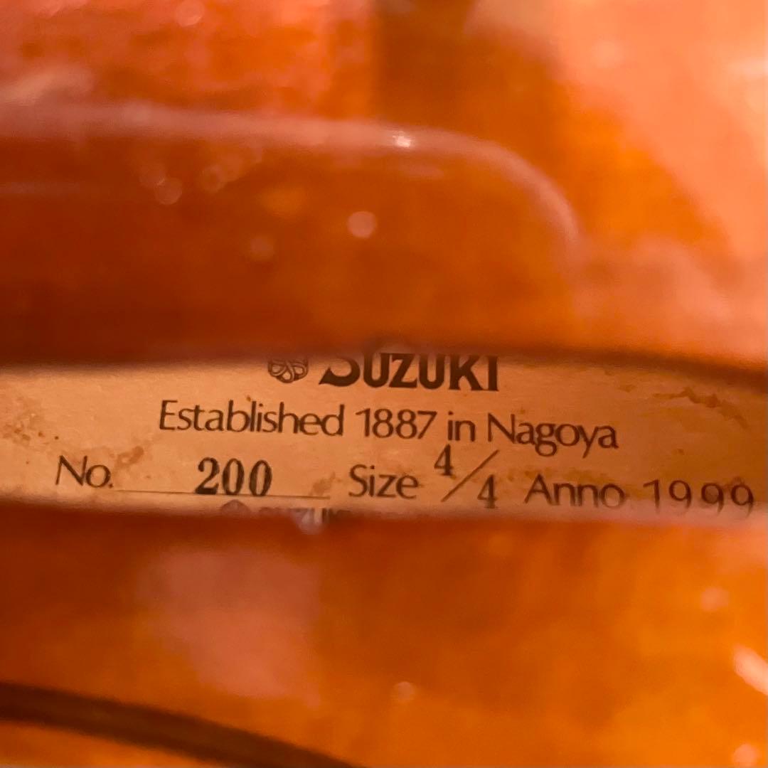 スズキ No.200 バイオリン 4/4 サイズ ケース付 弦楽器