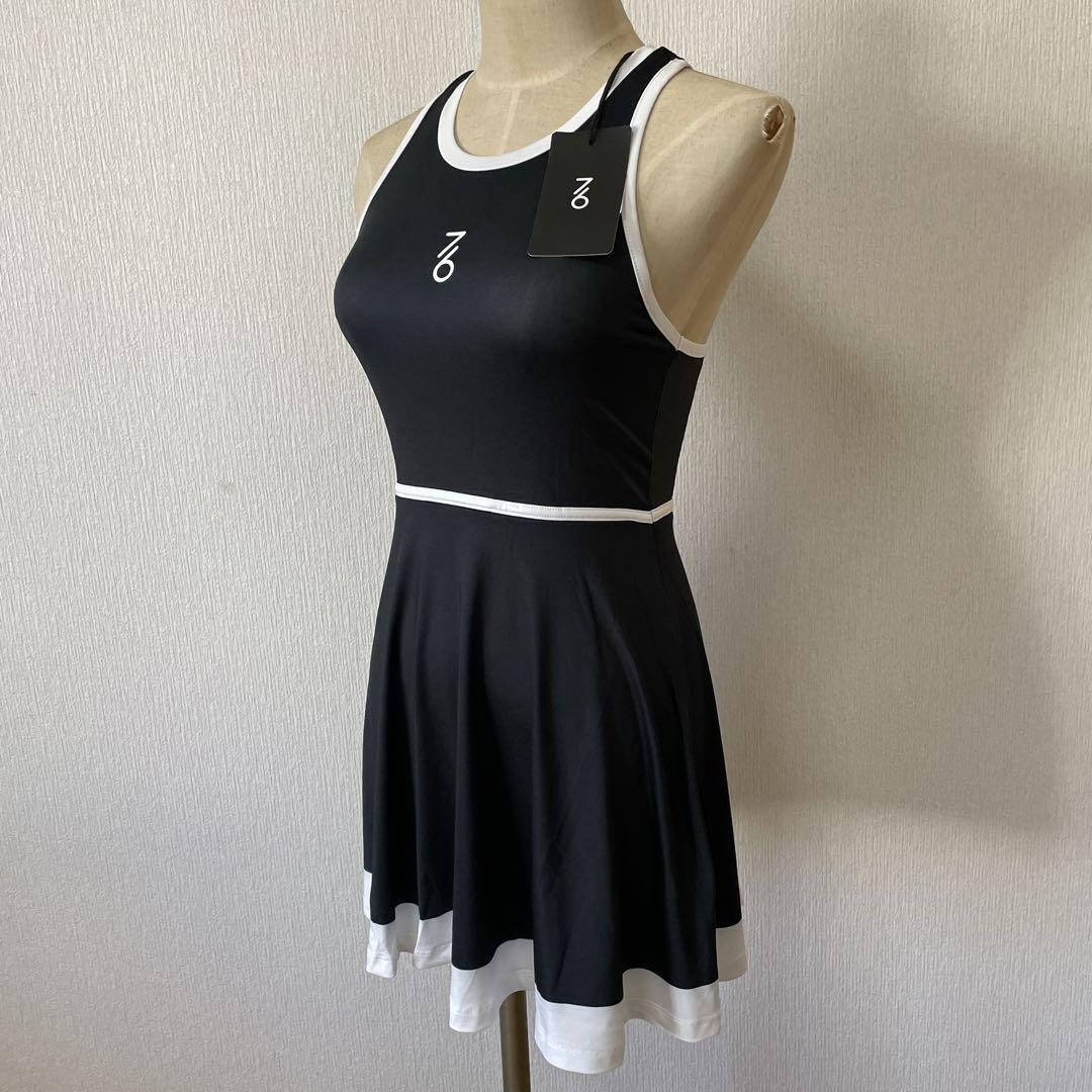 日本初上陸　セブンシックス　テニスウェア　ワンピース　黒