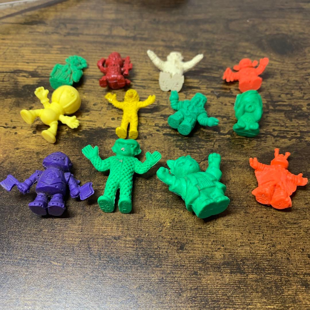 3F 【当時物】怪獣 モンスター消しゴム フィギュア 11体セット レトロ 希少