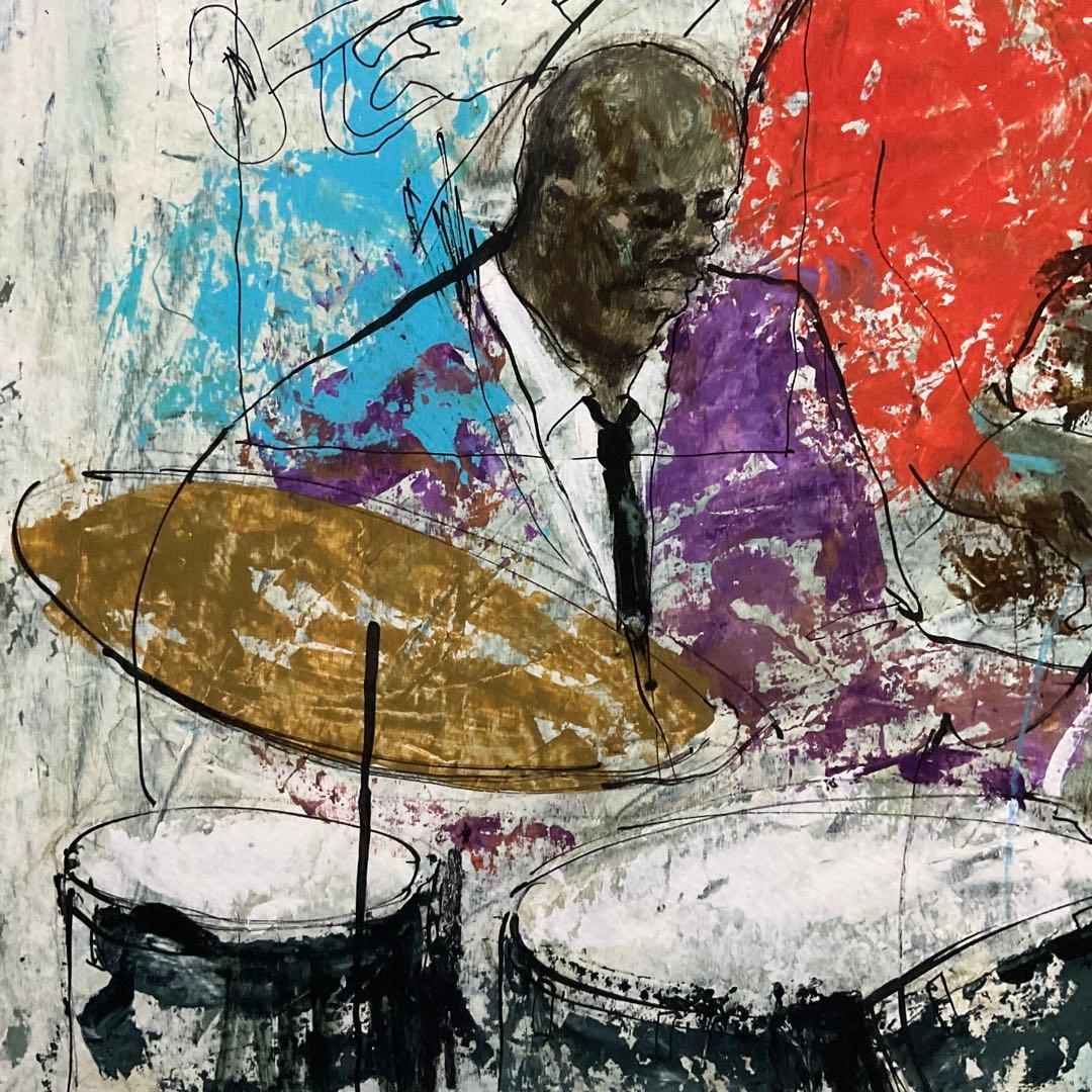 絵画・額縁・版画・津田耕・新品未使用・JAZZ・Excite・美術品・インテリア