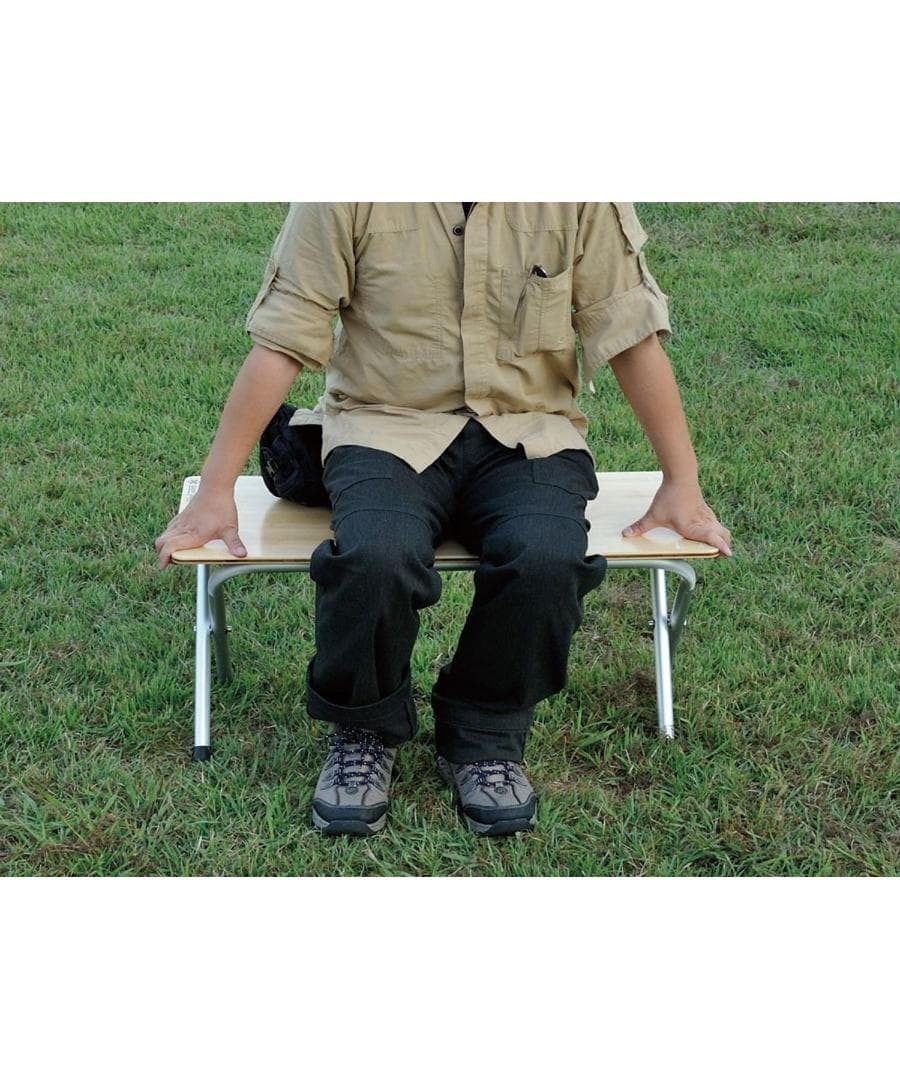 新品）フォールディングシェルフ ロング竹　ベンチ＆テーブル