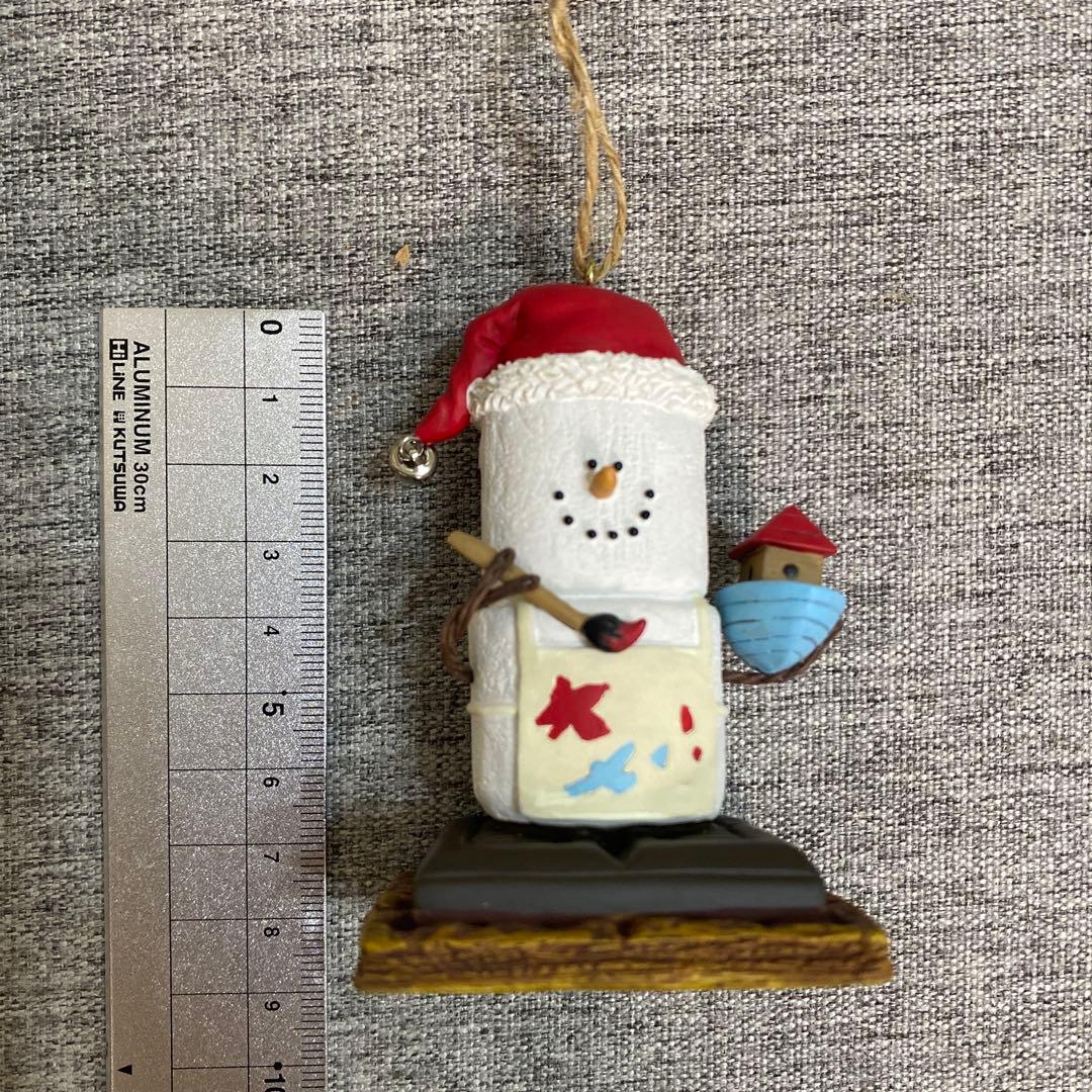 こ*ん様 雪だるまのクリスマスオーナメント7体